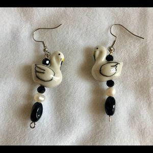 Swan Earrings